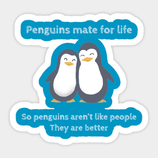 Penguins mate for life. Atypical Sticker